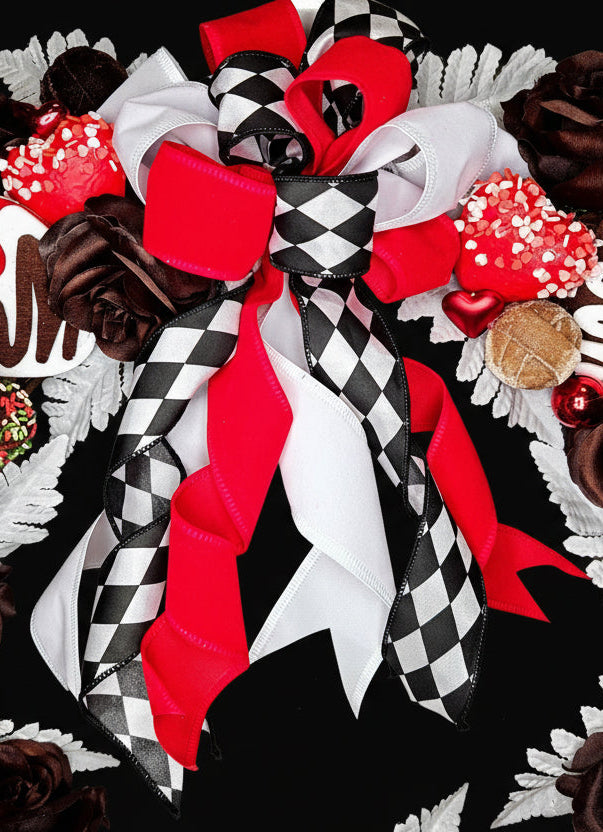 Chocolate Box Valentine's Candy Red Heart Wreath