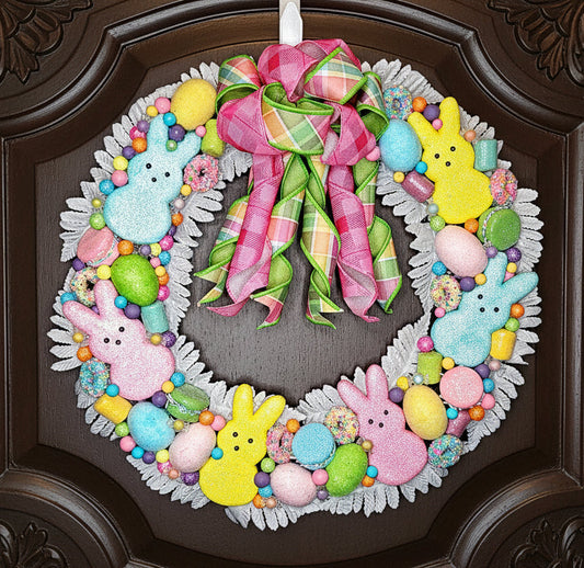 Peeps Pastel Easter Wreath