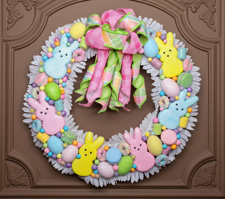 Peeps Pastel Easter Wreath