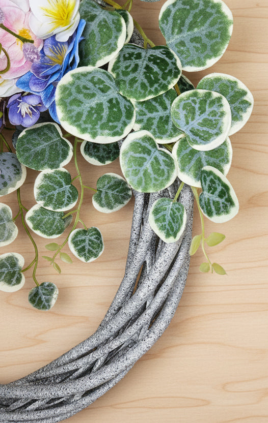 Pink Magnolia Stone Spiral Spring Wreath