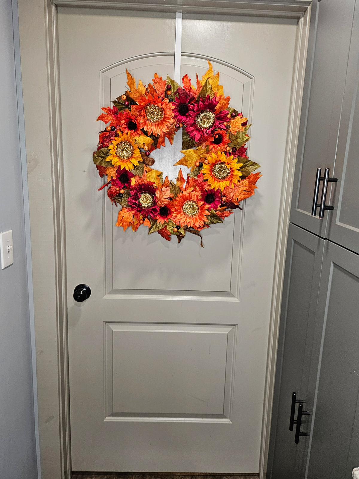 Sunflower Fall Foliage Autumn Wreath