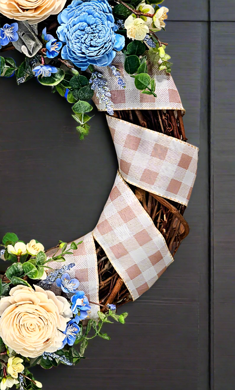 Paper Flower Plaid